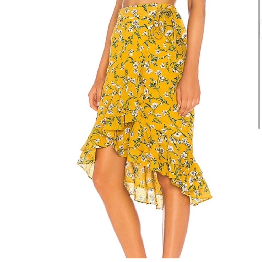 Tularosa Veronica Skirt in Yellow Dolly Floral Medium - Picture 3 of 7